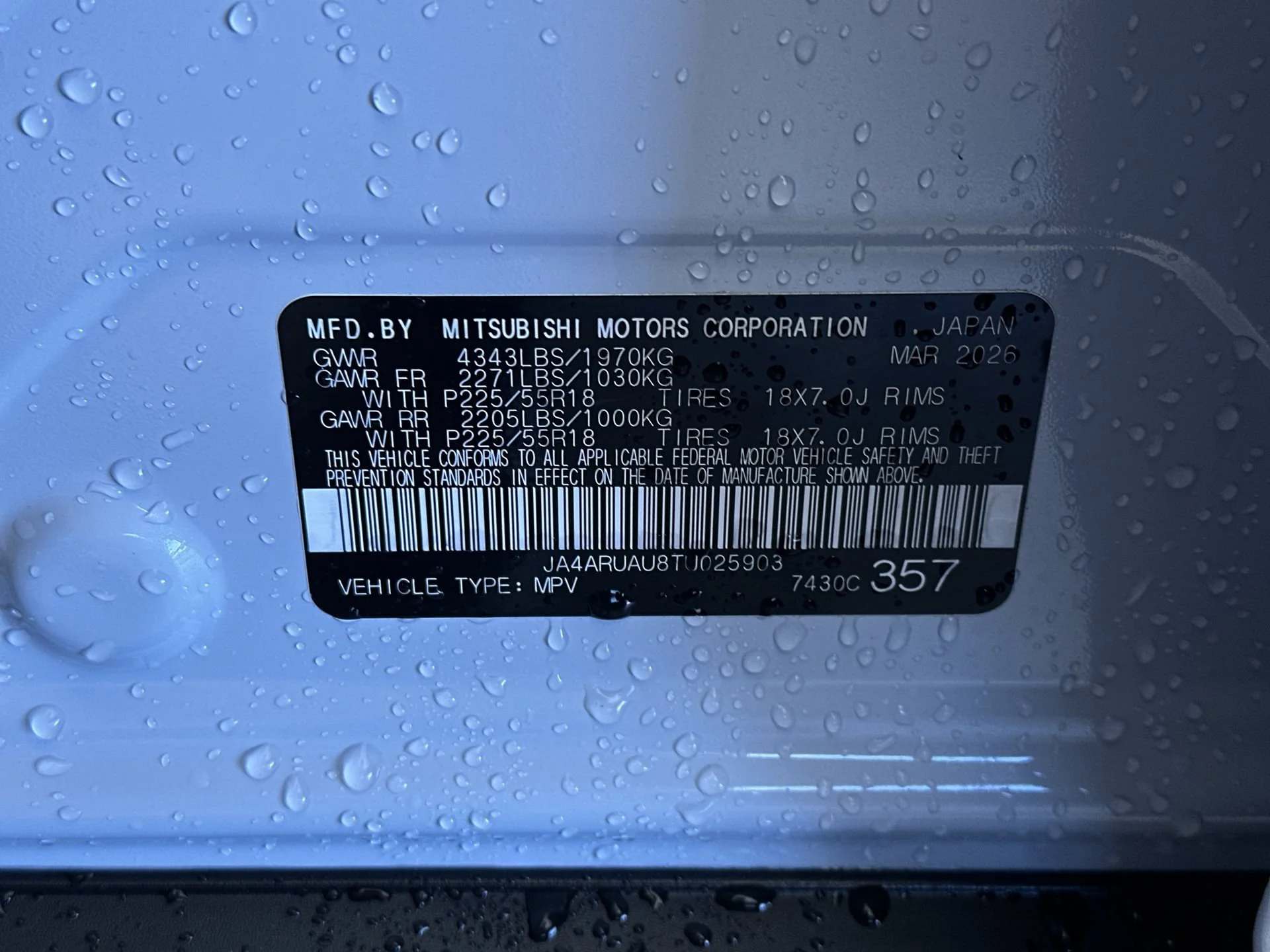 New 2026 White Diamond Mitsubishi LE image 13