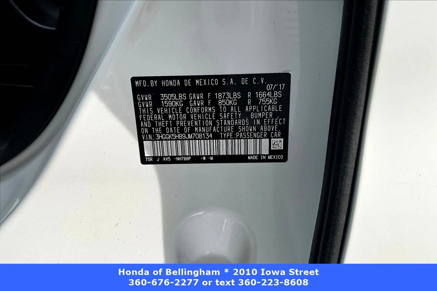 Used 2018 White Honda EX image 16