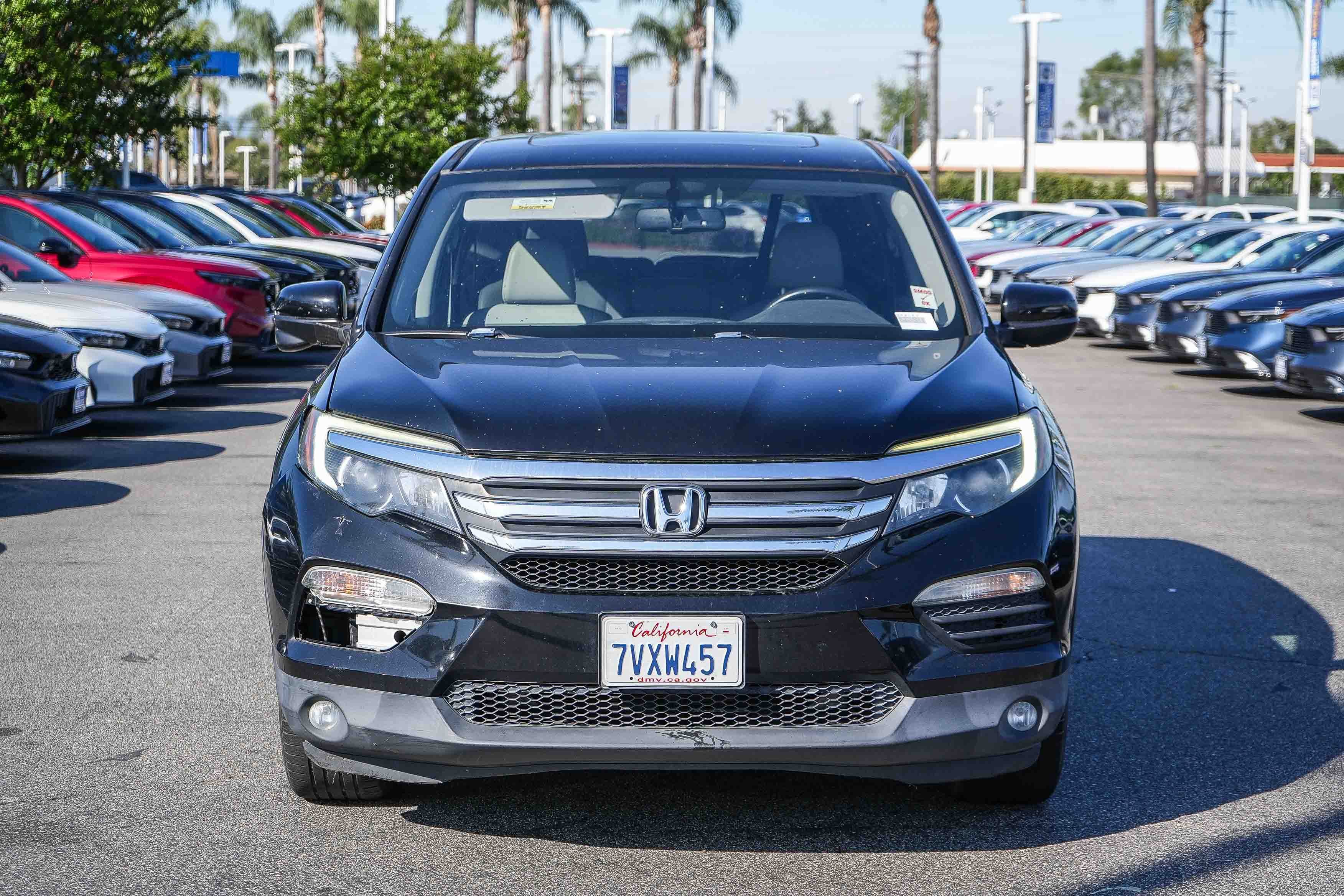 Certified 2016 Honda Pilot EX-L with VIN 5FNYF5H51GB056376 for sale in West Covina, CA