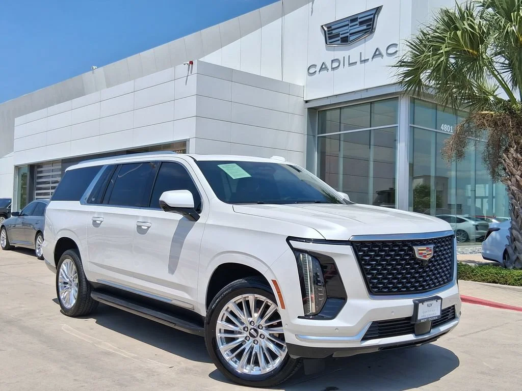 Used 2025 Crystal White Tricoat Cadillac Premium Luxury image 1