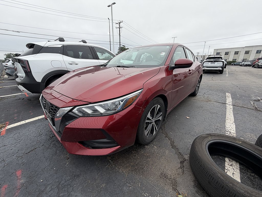 Used 2021 Scarlet Ember Tintcoat Nissan SV 4dr Sedan image 74