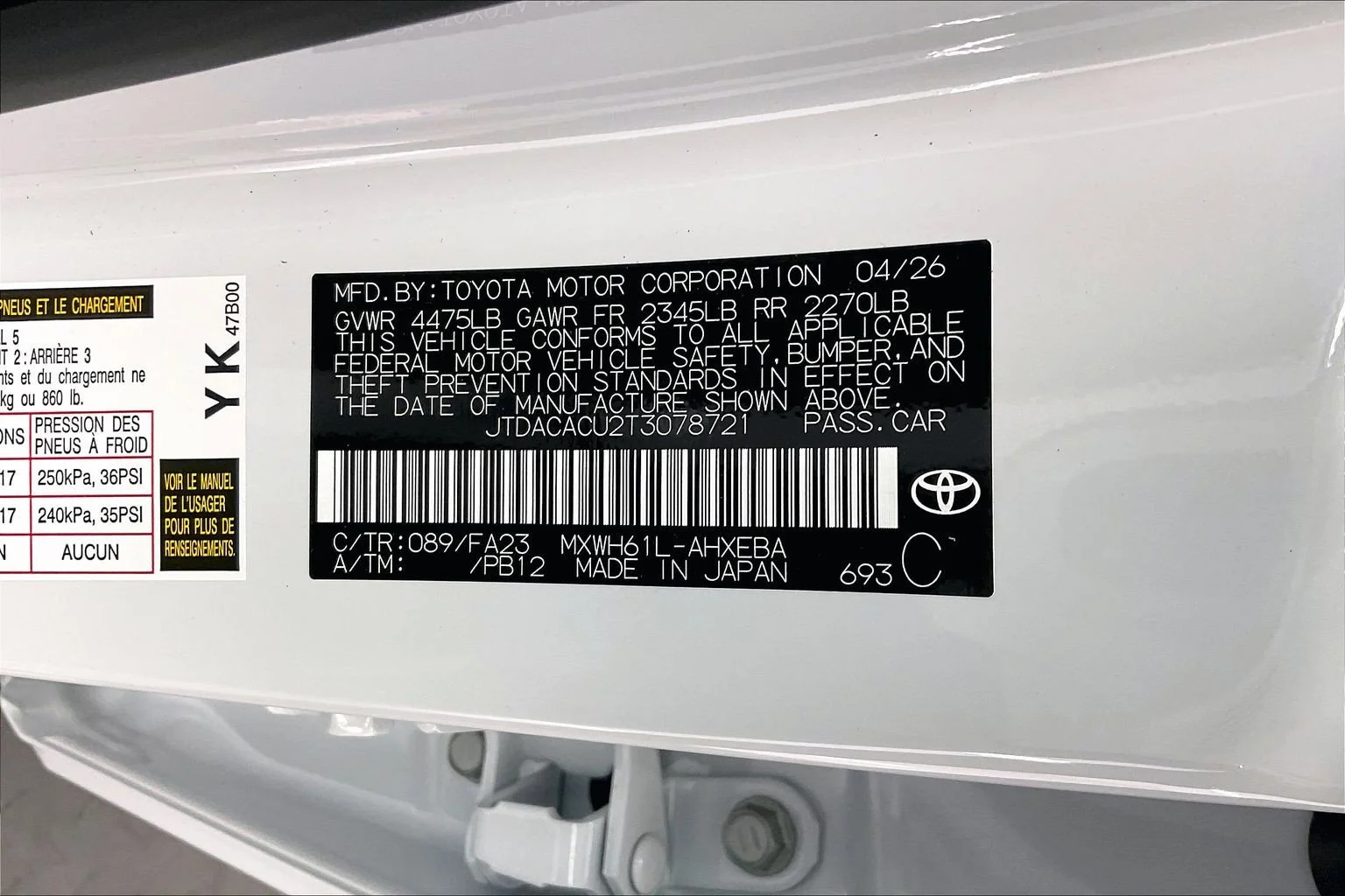 New 2026 Wind Chill Pearl Toyota SE image 20