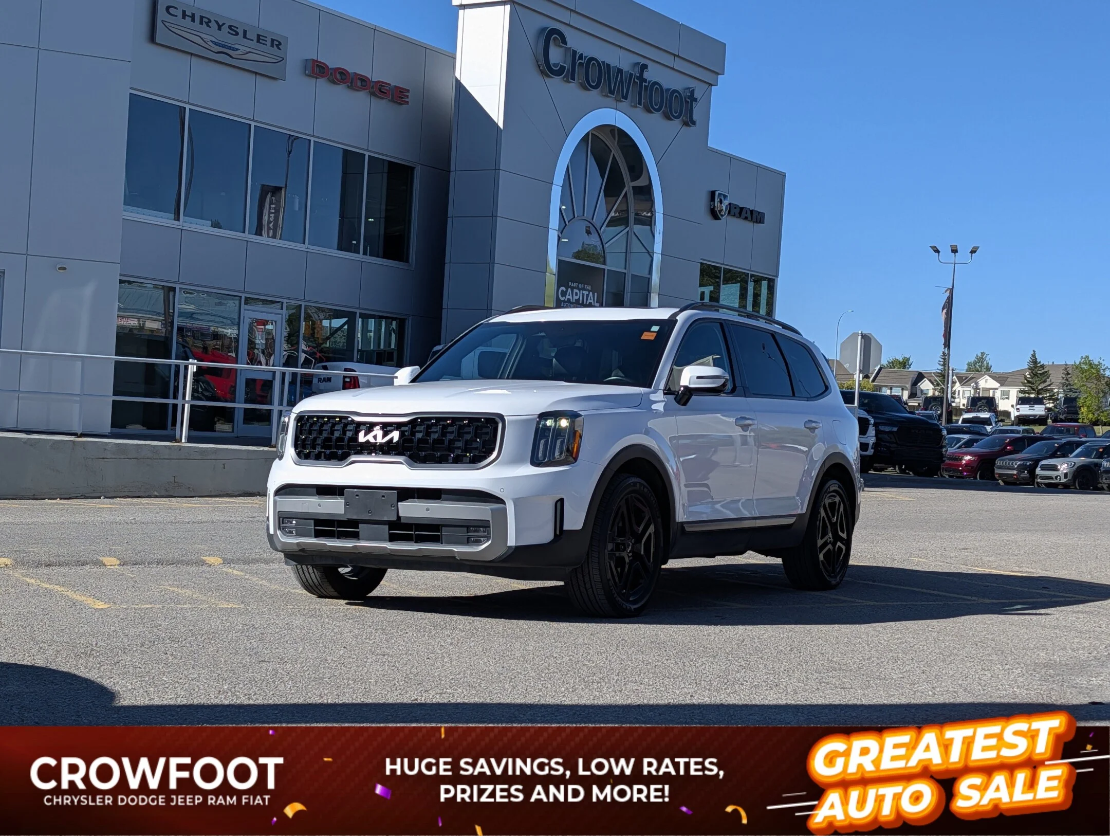 Used 2023 White Kia X-Line - - AWD - 3.8L V6 - 291 HP - 7 Passenger - Adaptive Cruise - Blind Spot & More! image 1
