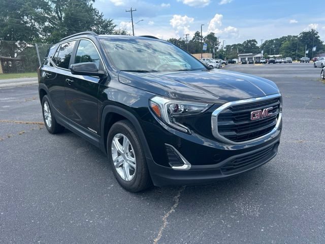 Used 2021 EBONY TWILIGHT METALLIC GMC SLE image 6