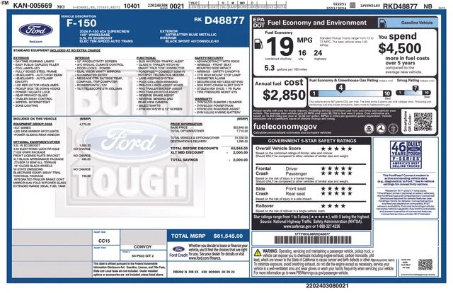 Used 2024 Blue Ford XLT image 12