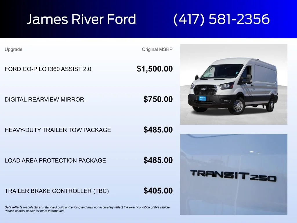 New 2026 Oxford White Ford Cargo Van image 5