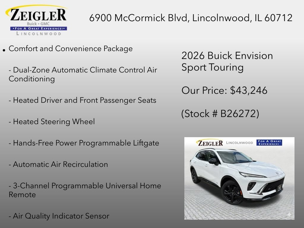 New 2026 Summit White Buick Sport Touring image 6