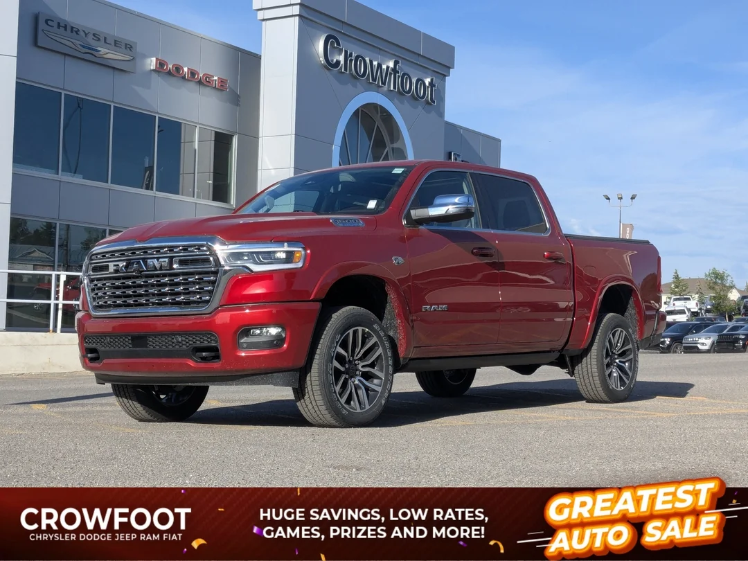 New 2026 Red RAM Limited Longhorn - - Level A Grp - Pano Sunroof - 14.4 Uconnect NAV - Head-Up Display & More! image 1