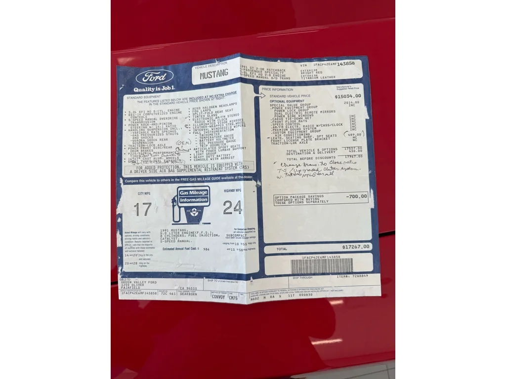 Used 1991 Red Ford GT image 24