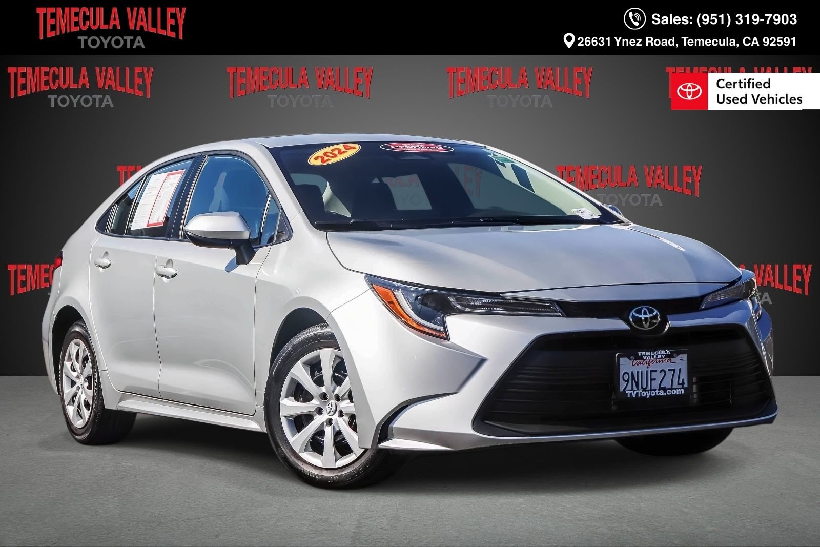 Certified Used 2024 Classic Silver Metallic Toyota LE image 1