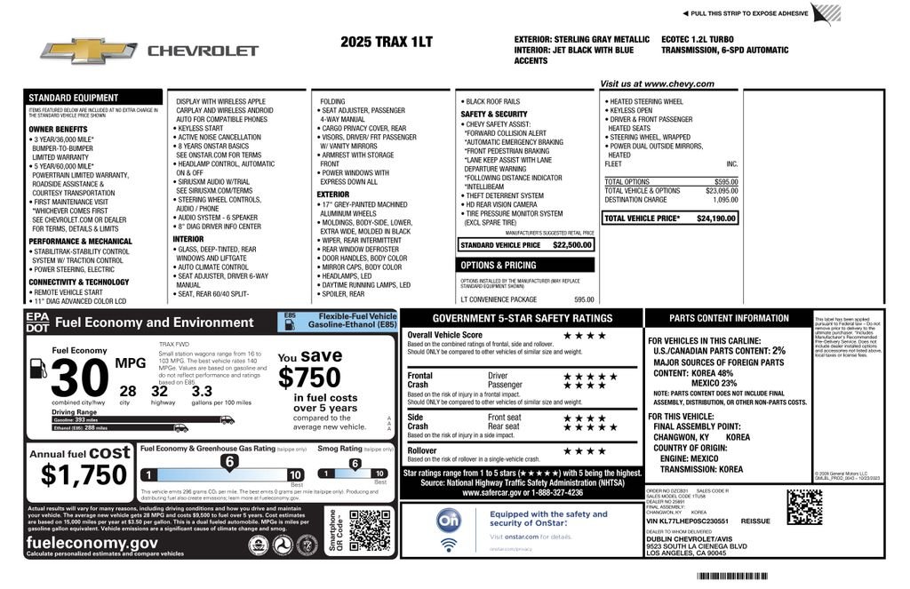 Certified Used 2025 Gray Chevrolet LT image 2