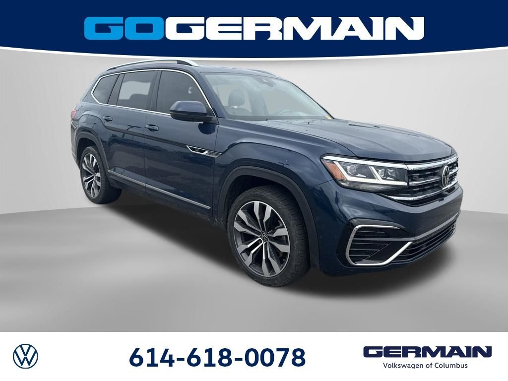Used 2021 Blue Metallic Volkswagen 3.6L V6 SEL Premium R-Line image 12