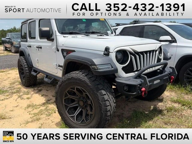 Used 2021 White Jeep Unlimited Sport S image 1