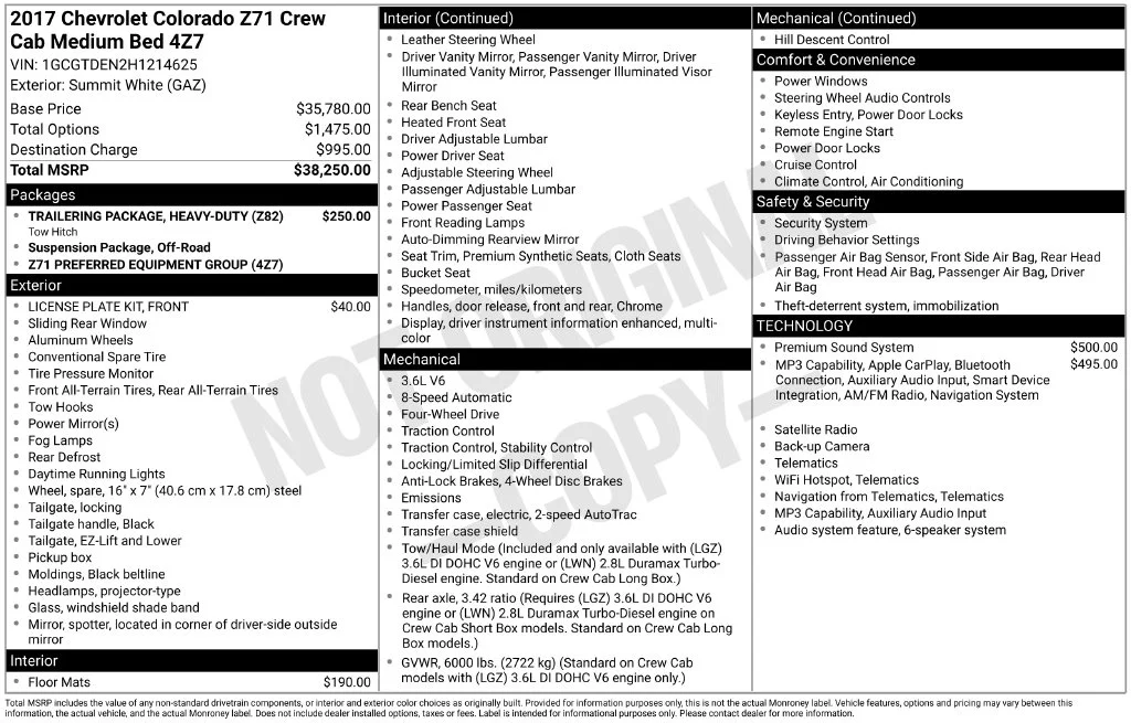 Used 2017 Summit White Chevrolet Z71 image 2