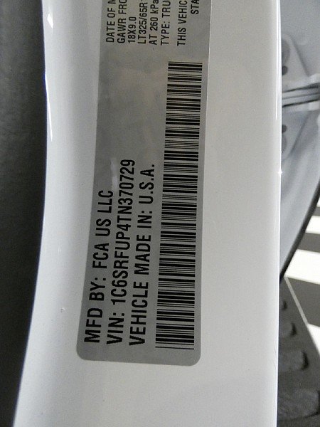 New 2026 Bright White Clear-Coat Exterior Paint RAM RHO 4x4 Crew Cab 5