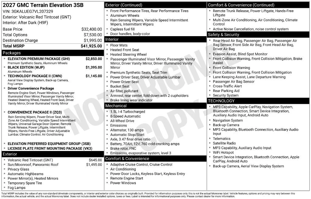 2027 GMC Terrain Elevation - Photo 2
