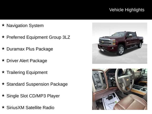 Used 2017 BUTTE RED METALLIC Chevrolet High Country image 8