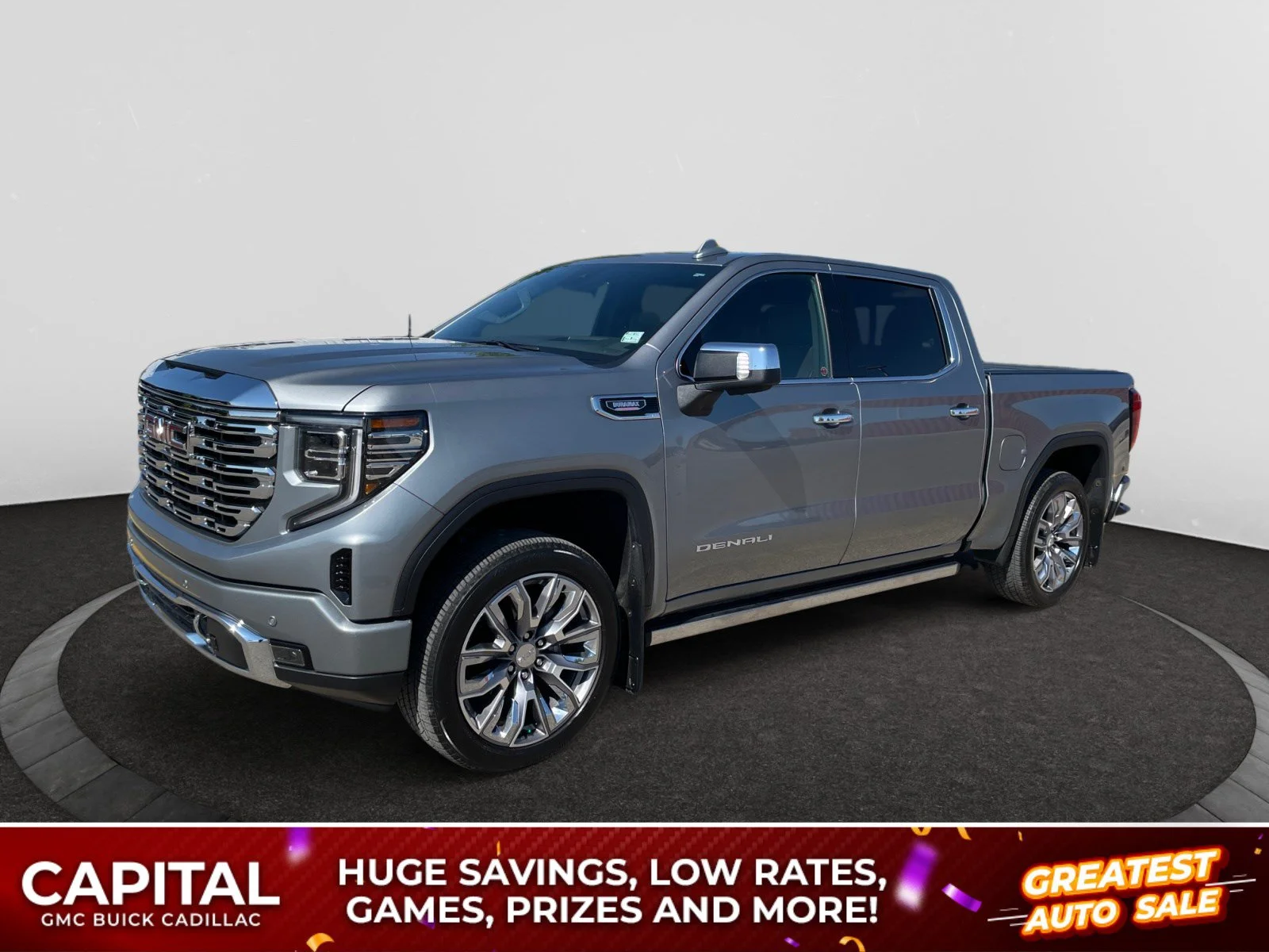 Used 2024 Gray GMC Denali Crew 3.0L Leather Sunroof Navigation 4x4 image 1