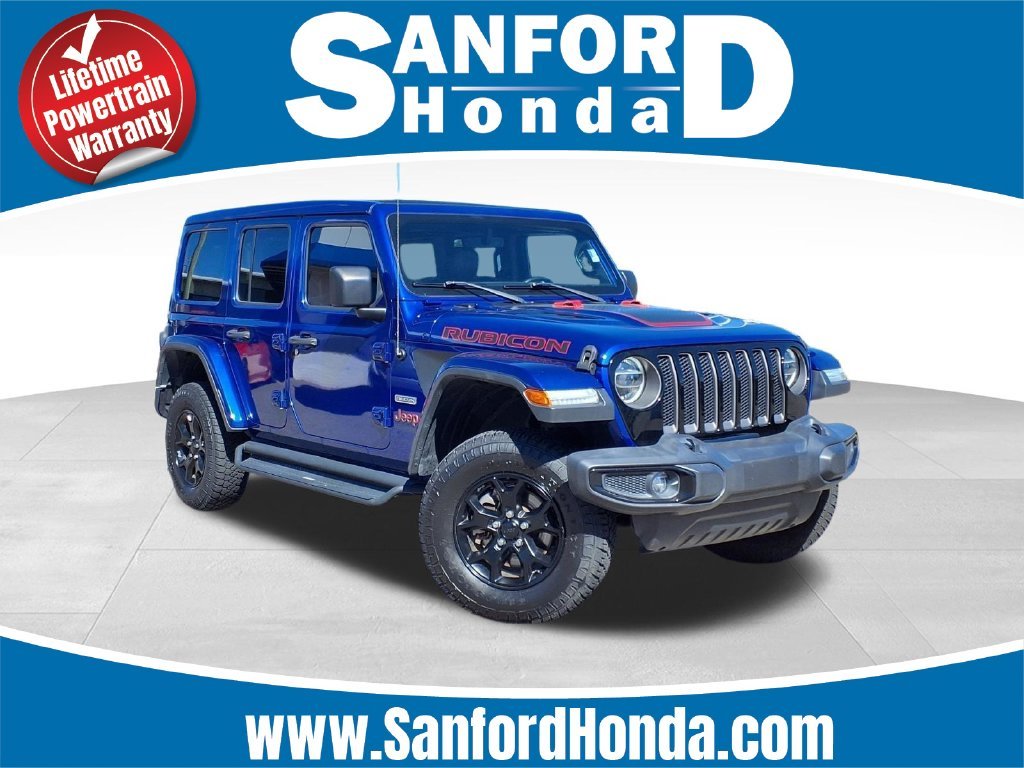 Used 2020 Ocean Blue Metallic Jeep Unlimited Rubicon image 1