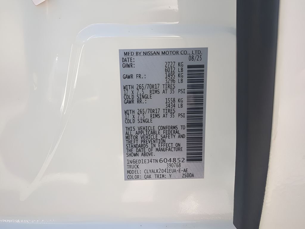 New 2026 Glacier White Nissan Crew Cab PRO-X® image 33