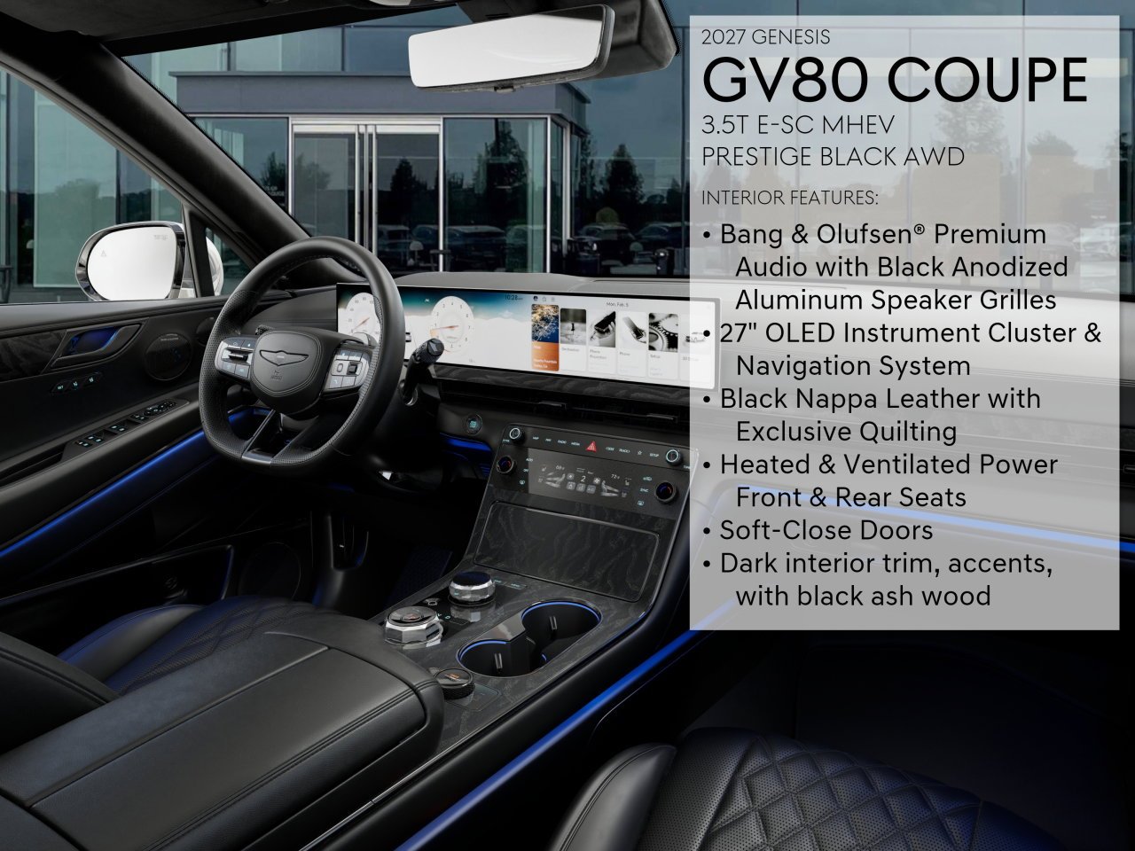 New 2027 Uyh Genesis 3.5T E-SC MHEV BLACK image 17
