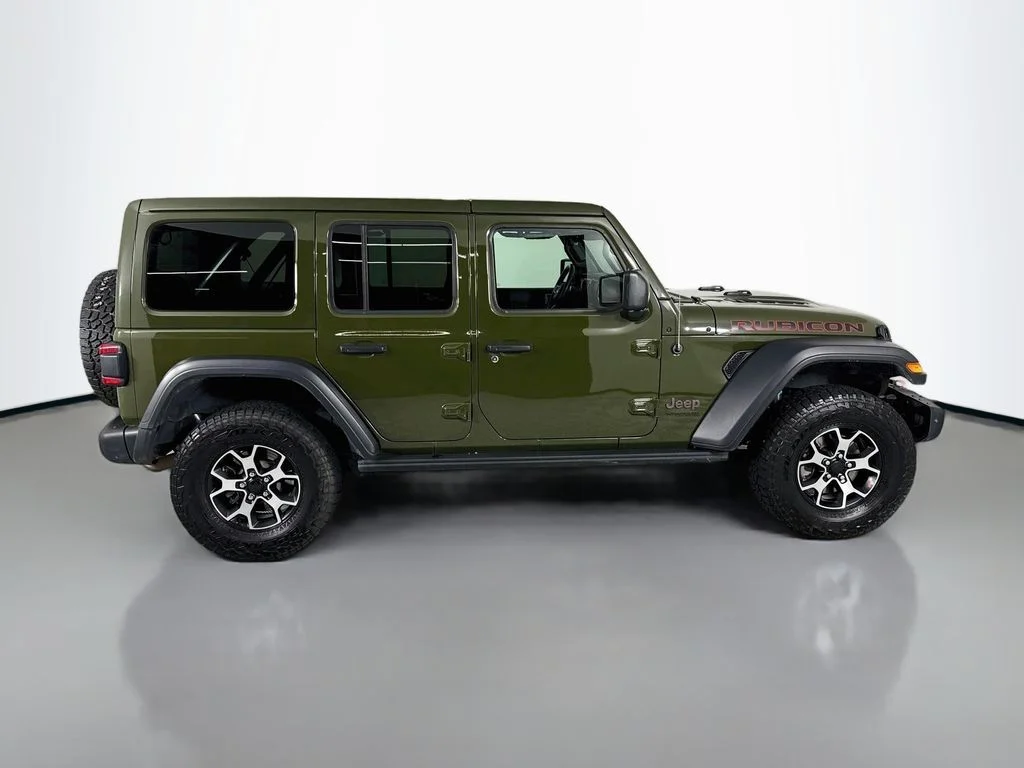 Used 2021 Green Clearcoat Jeep Unlimited Rubicon image 8