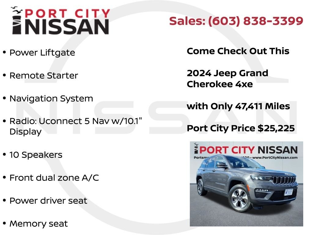 Used 2024 Gray Metallic Jeep 4xe W/PANORAMIC ROOF & HEATED LEATHER SEATS image 15