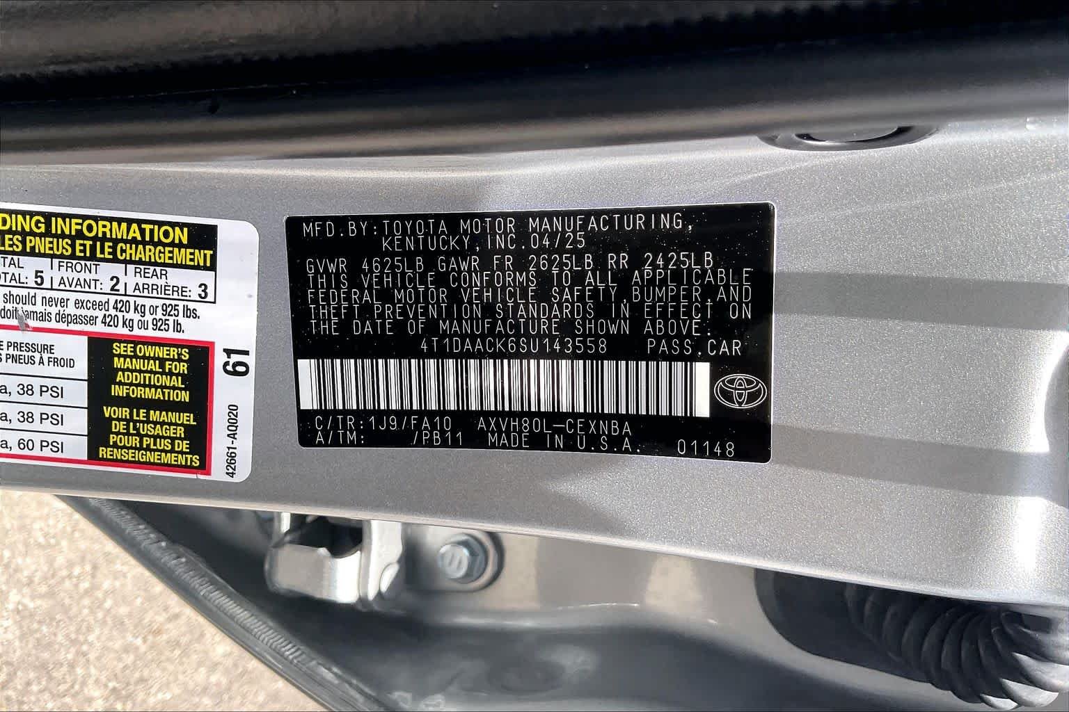 Used 2025 Celestial Silver Metallic Toyota LE image 33