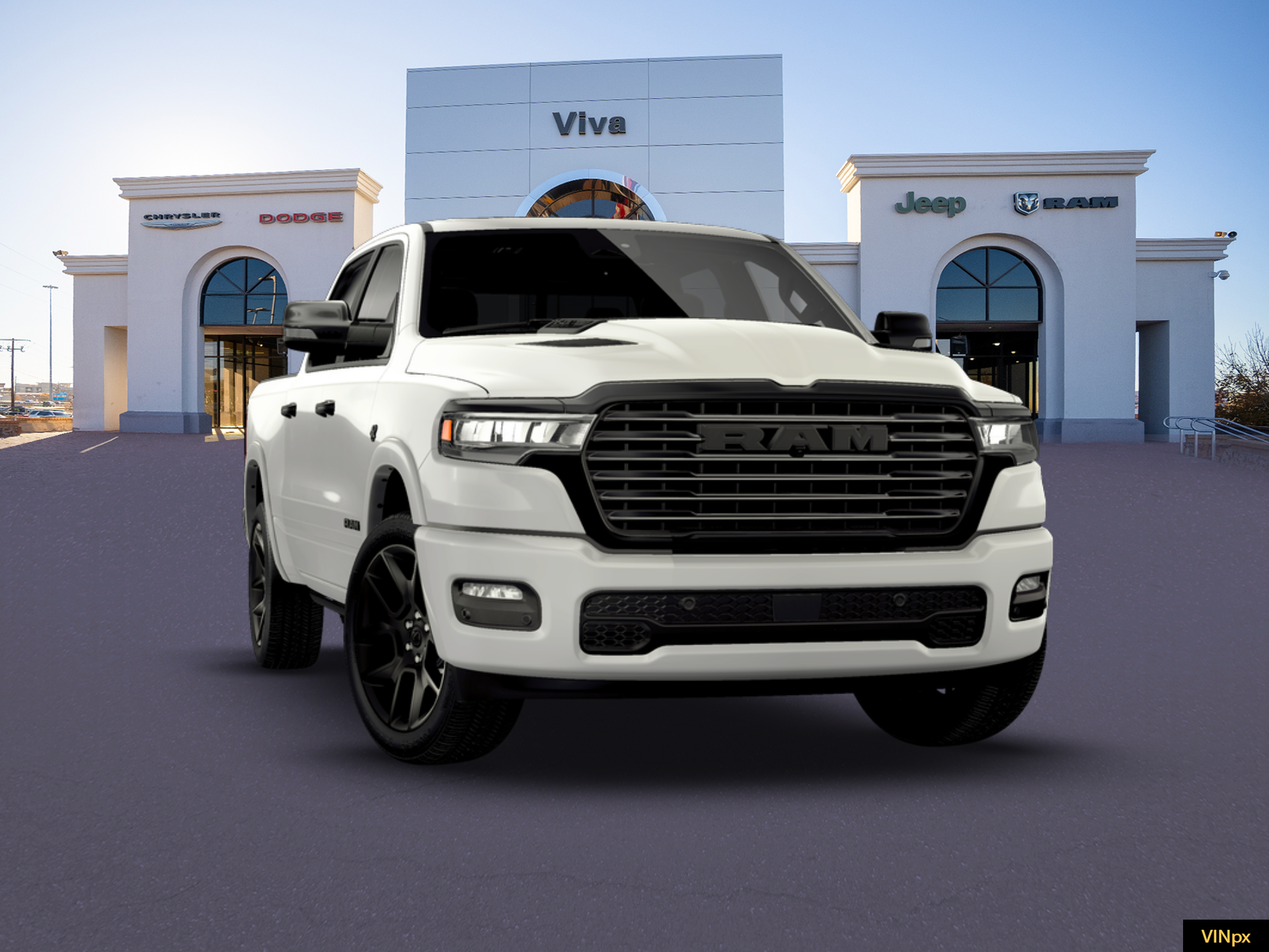 New 2026 Bright White Clear-Coat Exterior Paint RAM Laramie image 28