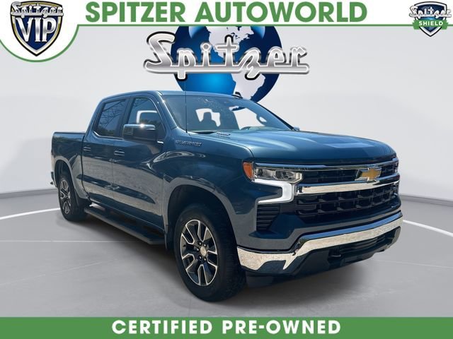 Lakeshore Blue Metallic 2024 Chevrolet Silverado 1500 LT Crew Cab 4WD Pickup Truck Four-Wheel Drive 8-Speed Automatic