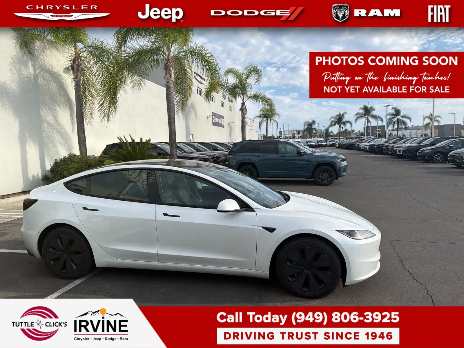 Used 2025 Pearl White Multi-Coat Tesla Long Range image 4