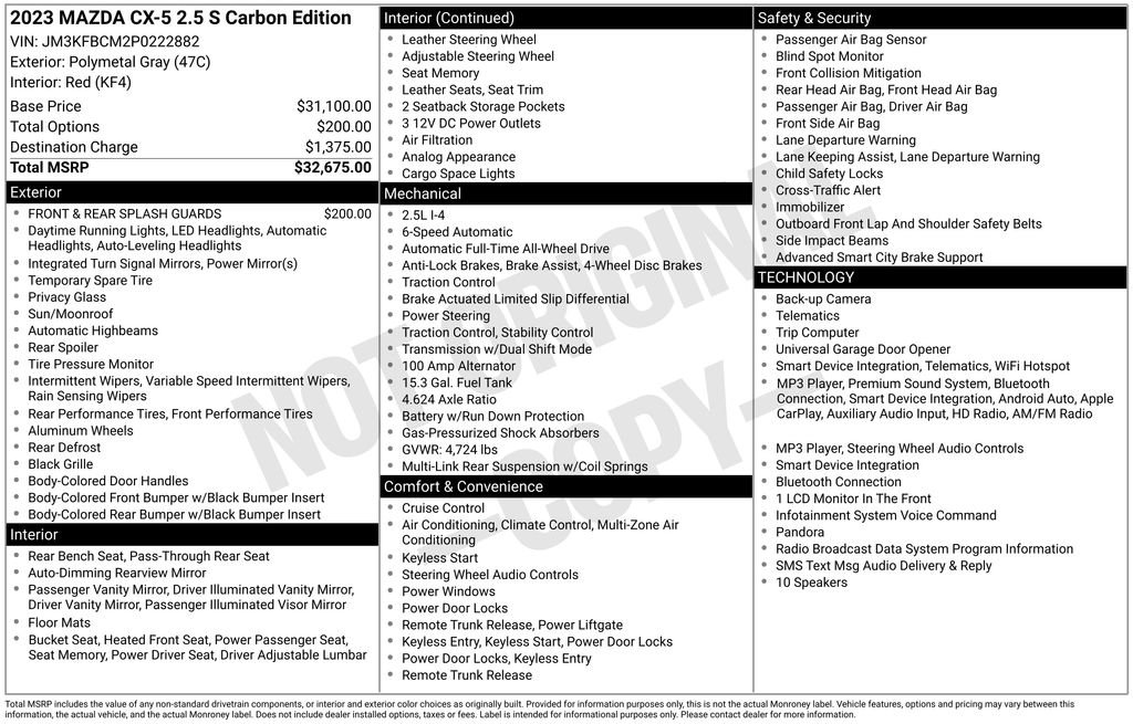 Certified Used 2023 Gray Mazda 2.5 S Carbon Edition image 4