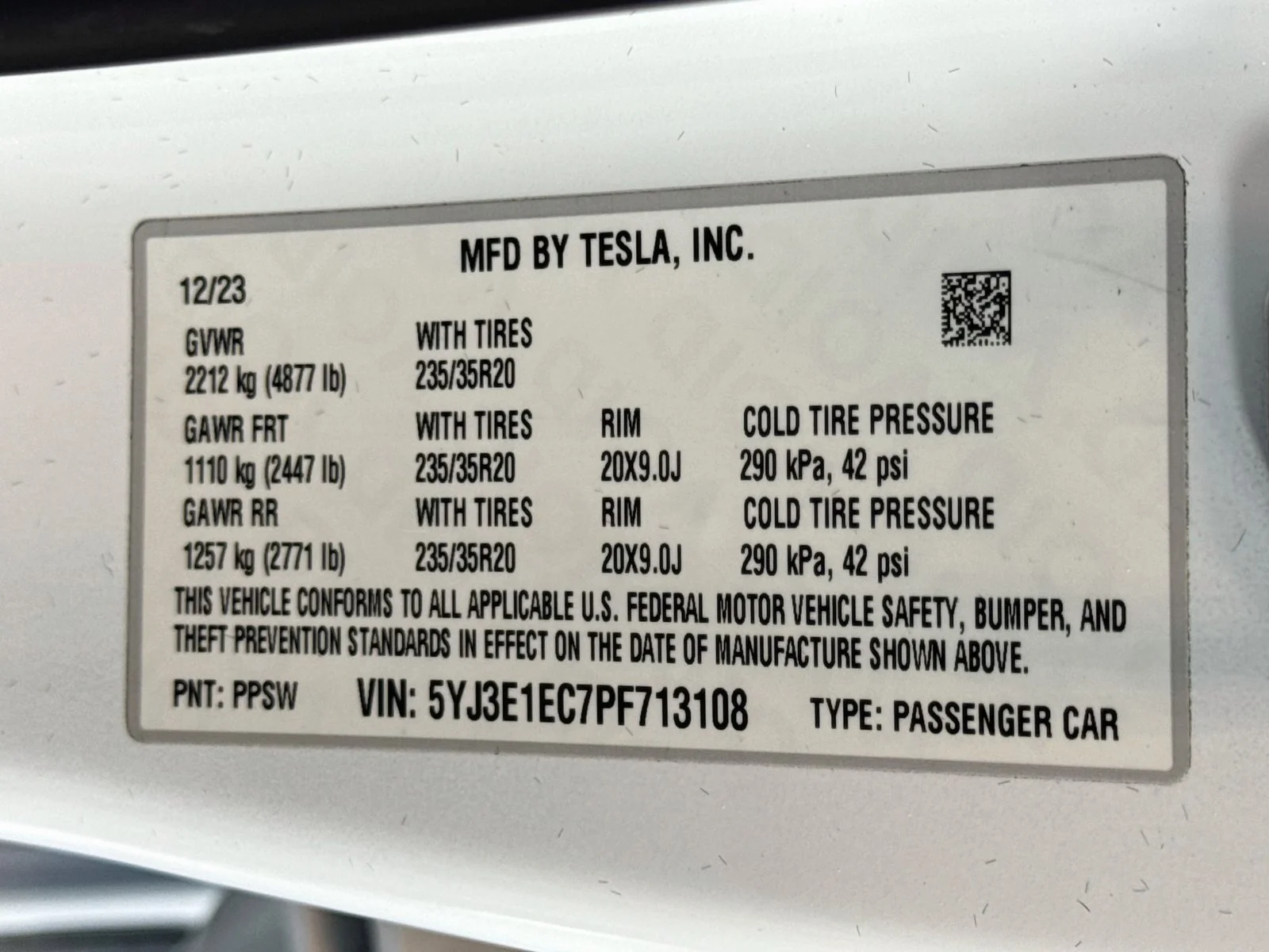 Used 2023 Pearl White Multi-Coat Tesla Performance image 30