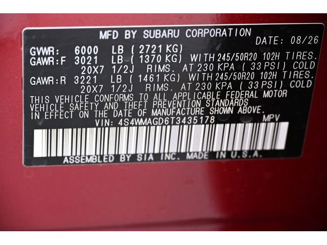 New 2026 Crimson Red Pearl Subaru Limited 7-Passenger image 60