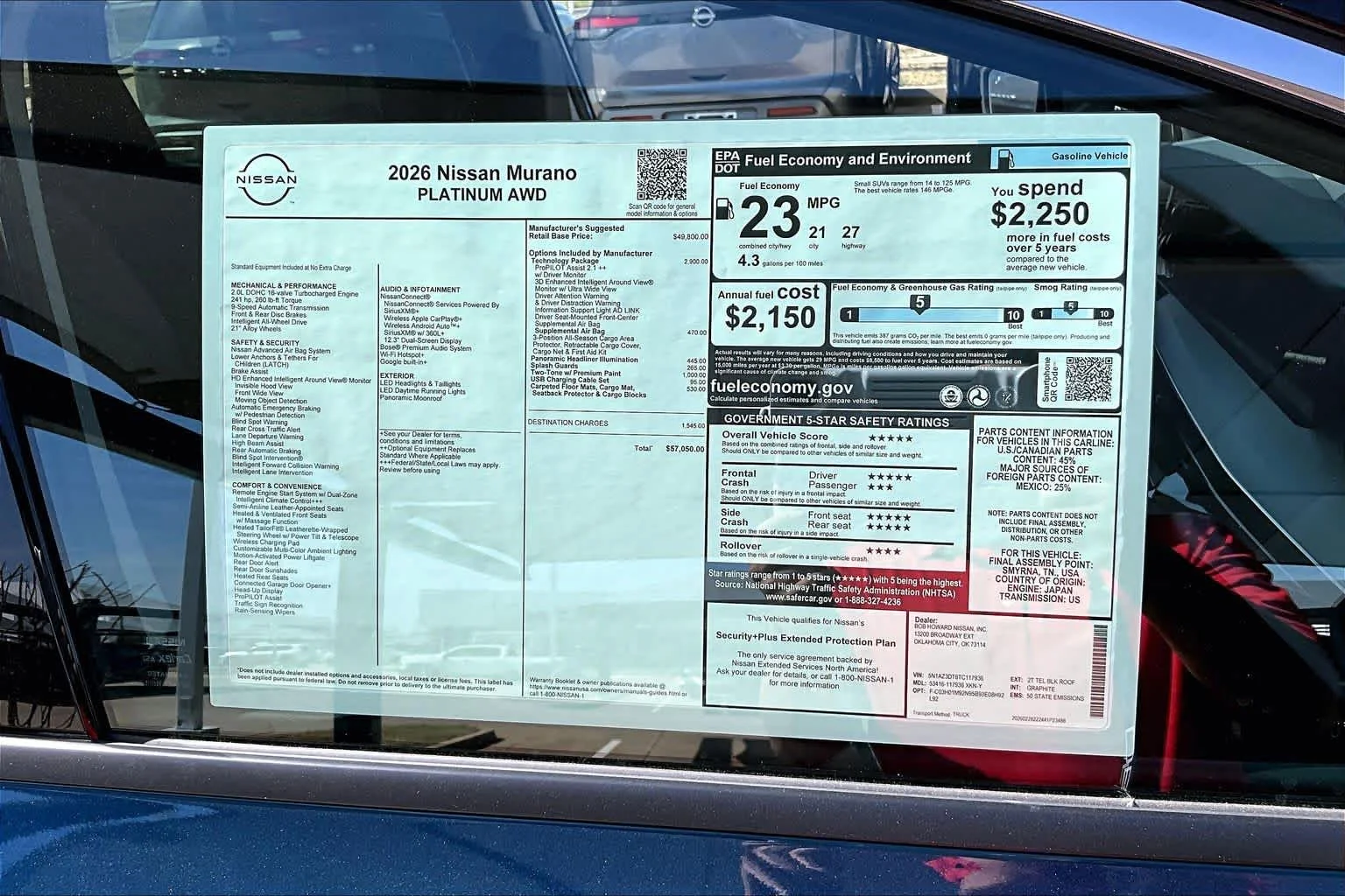 New 2026 Aurora Blue Pearl Metallic / Super Black Two-tone Nissan Platinum image 19