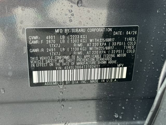 New 2026 MAGNETITE GRAY METALLIC Subaru Premium image 37
