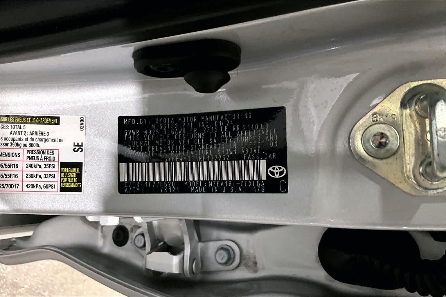 Used 2024 Classic Silver Metallic Toyota LE image 37