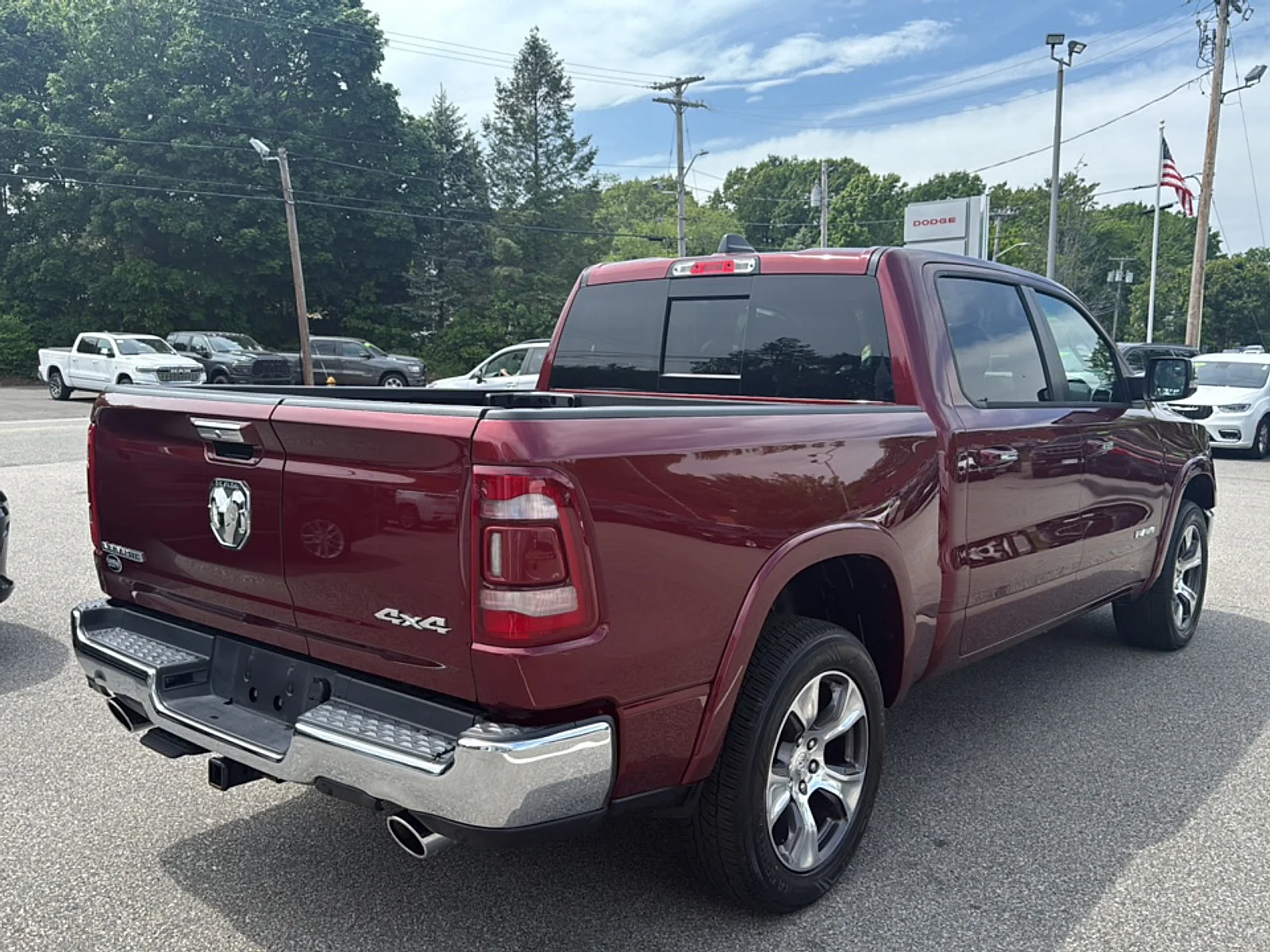 Certified Used 2022 Delmonico Red Pearlcoat Ram Laramie Crew Cab 4x4 5