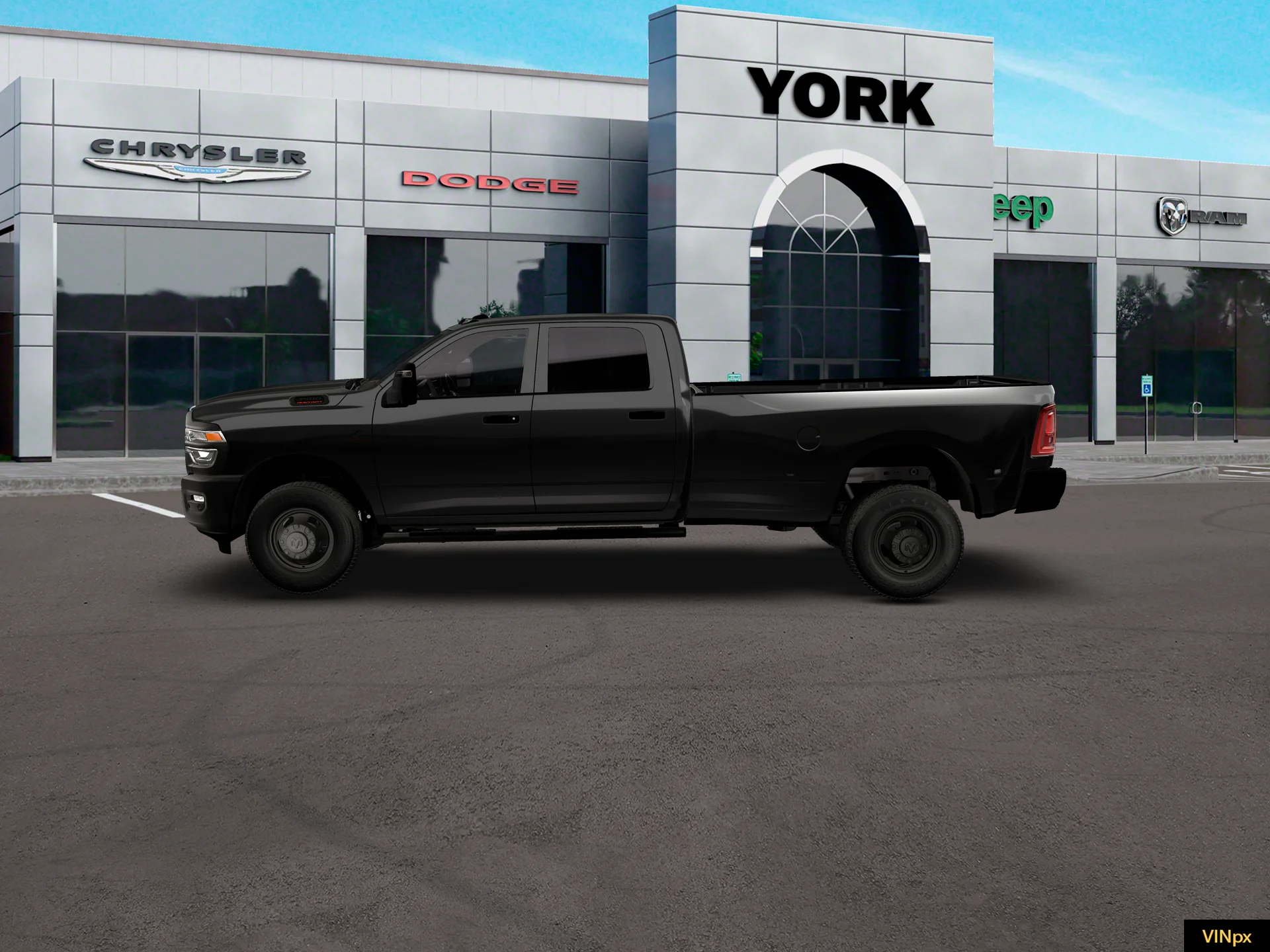 New 2027 Diamond Black Crystal Pearl-Coat Exterior Paint RAM Tradesman image 3