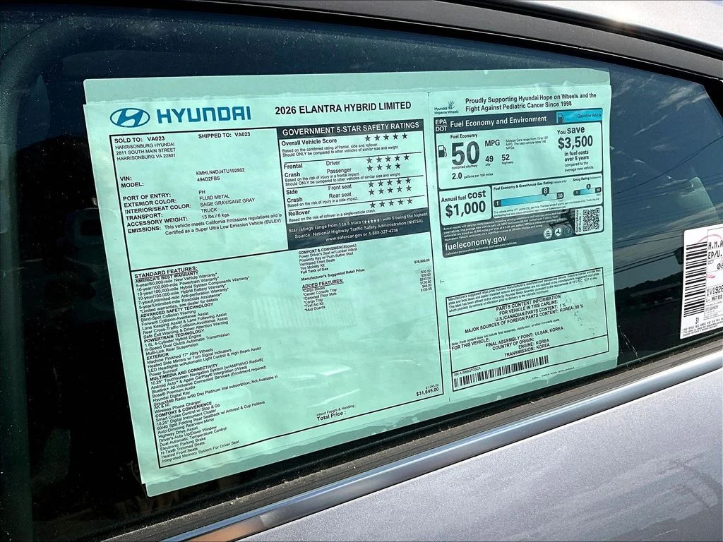 New 2026 Silver Hyundai Limited image 13
