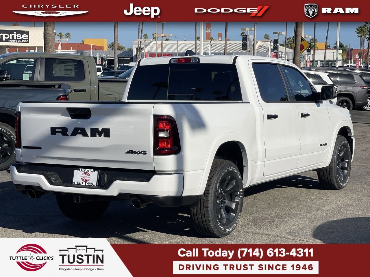 New 2026 Bright White Clear-Coat Exterior Paint RAM Big Horn image 6