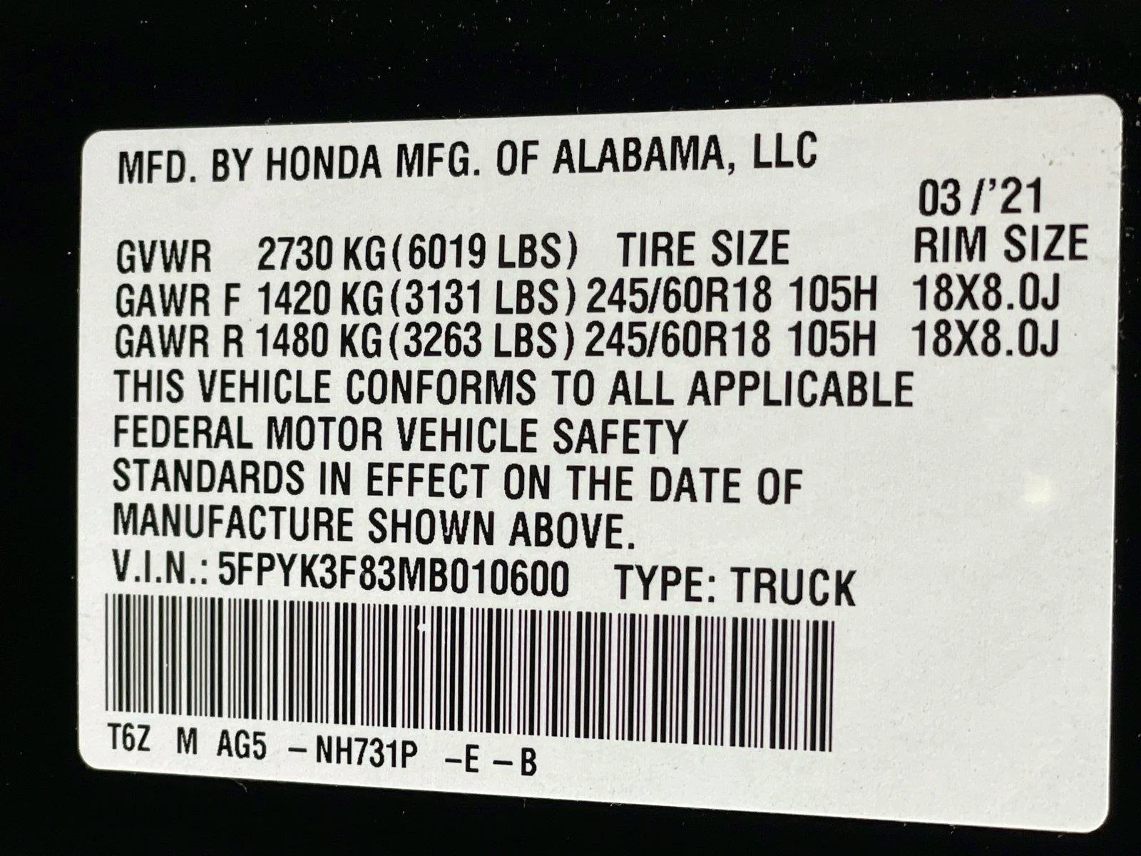 Certified Used 2021 Crystal Black Pearl Honda Black Edition image 36