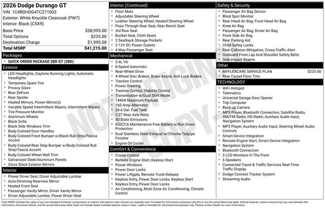 New 2026 White Knuckle Clear-Coat Exterior Paint Dodge GT image 5