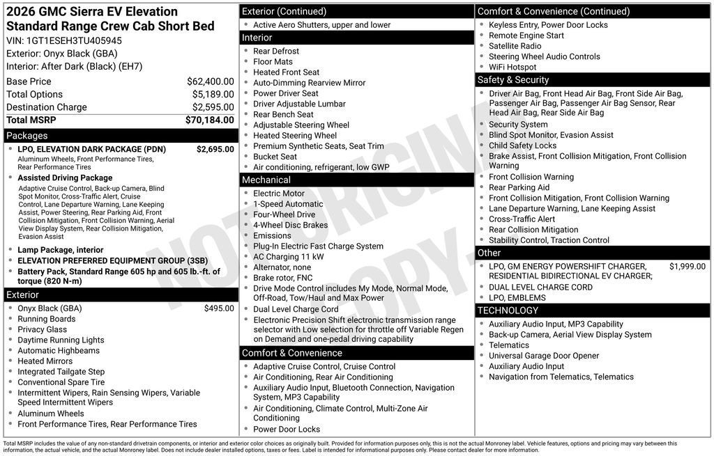 2026 GMC Sierra EV Elevation - Photo 43