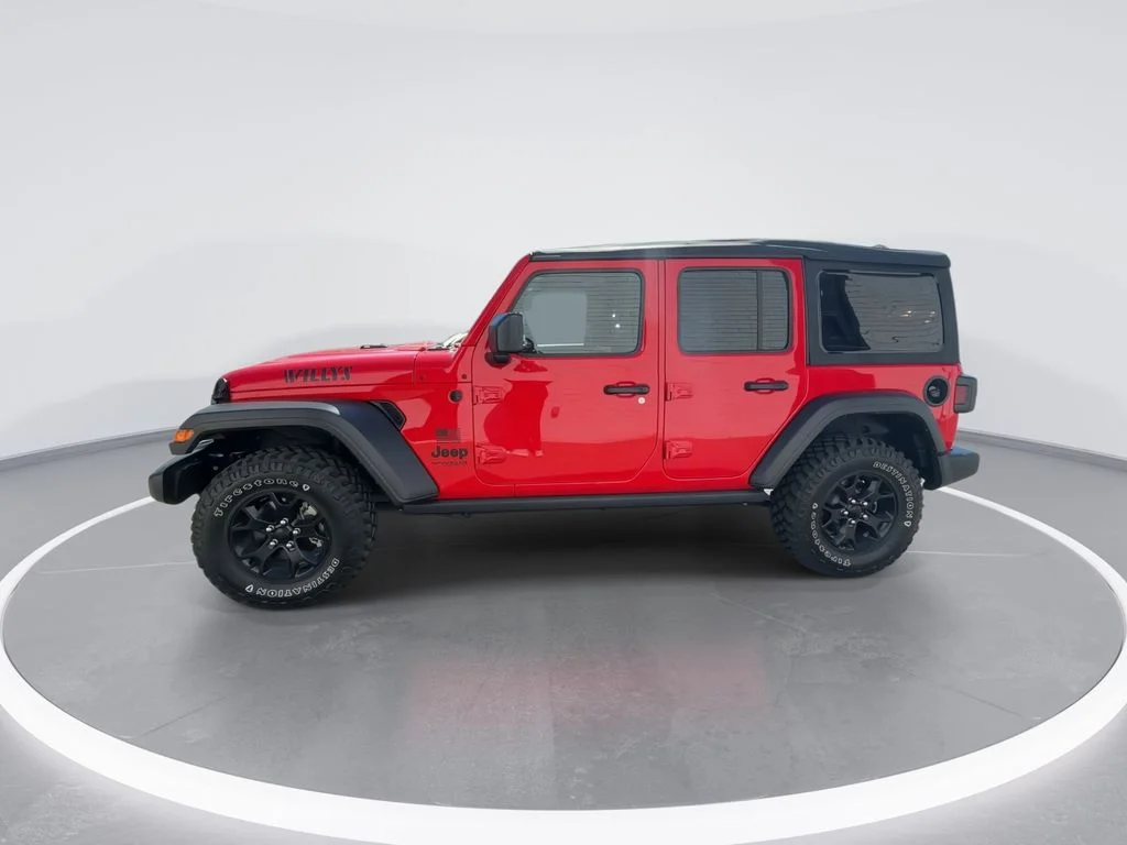 Used 2021 Red Jeep Unlimited Willys image 5