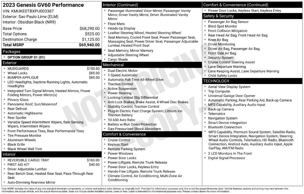 Used 2023 Green Genesis Performance image 2