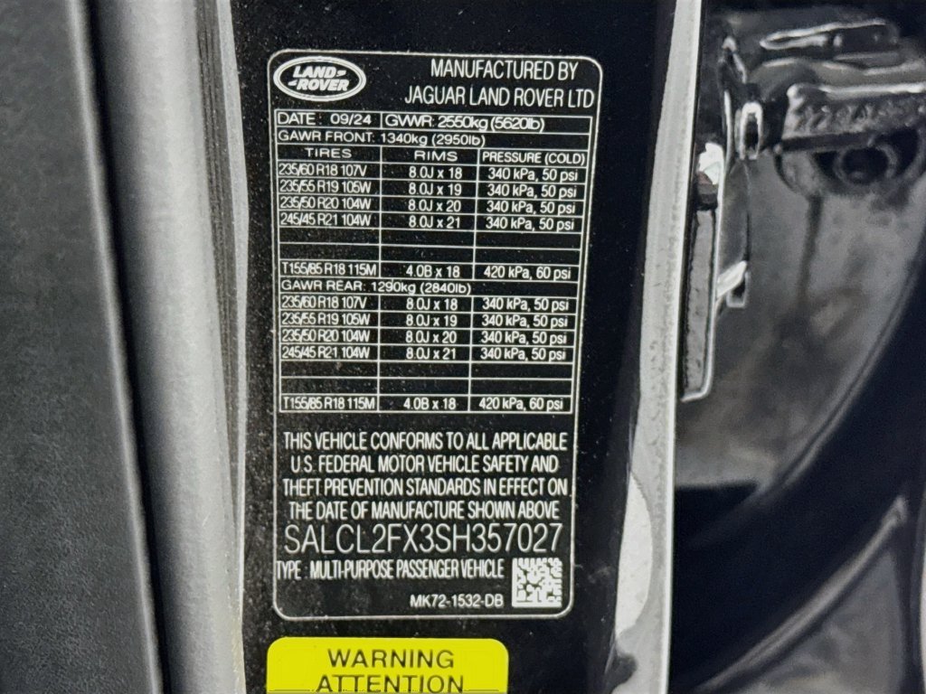 Certified Used 2025 Black Land Rover Dynamic SE image 33
