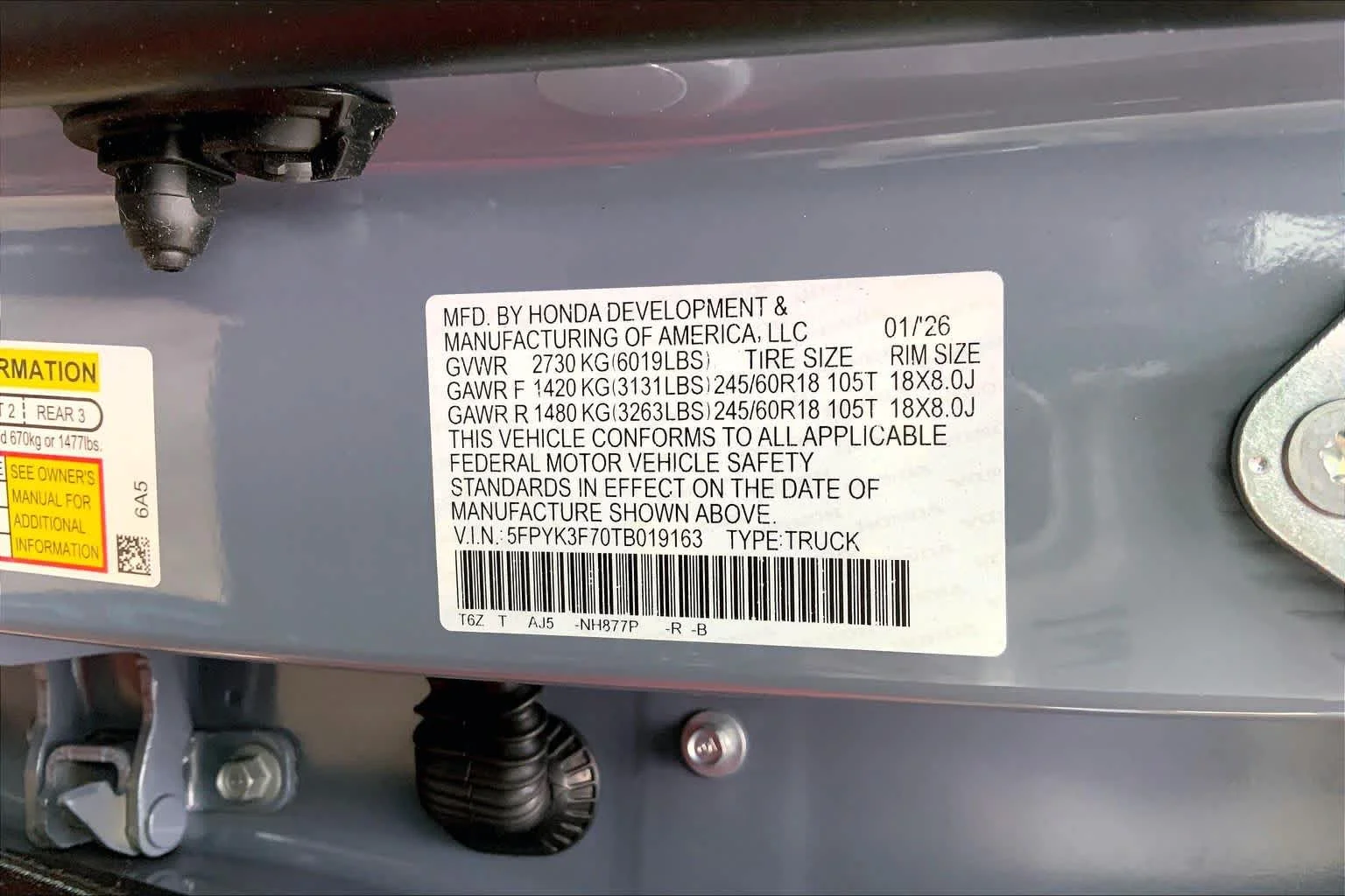 New 2026 Sonic Gray Pearl Honda TrailSport+ image 18