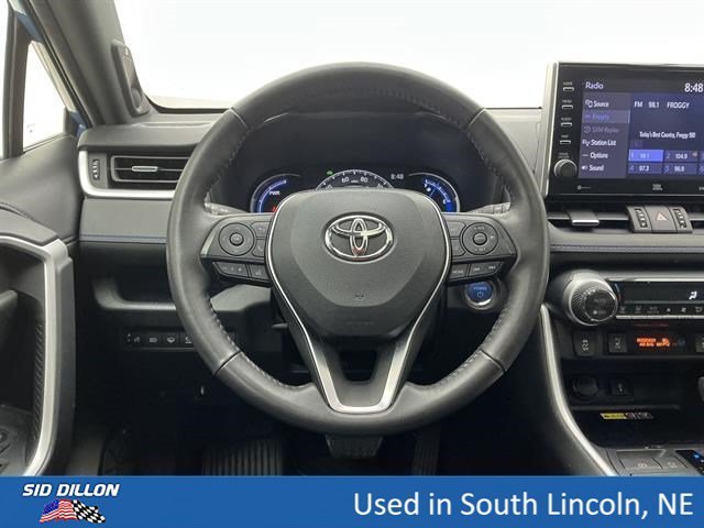 Used 2022 Cavalry Blue/Midnight Black Metallic Toyota Hybrid XSE image 20