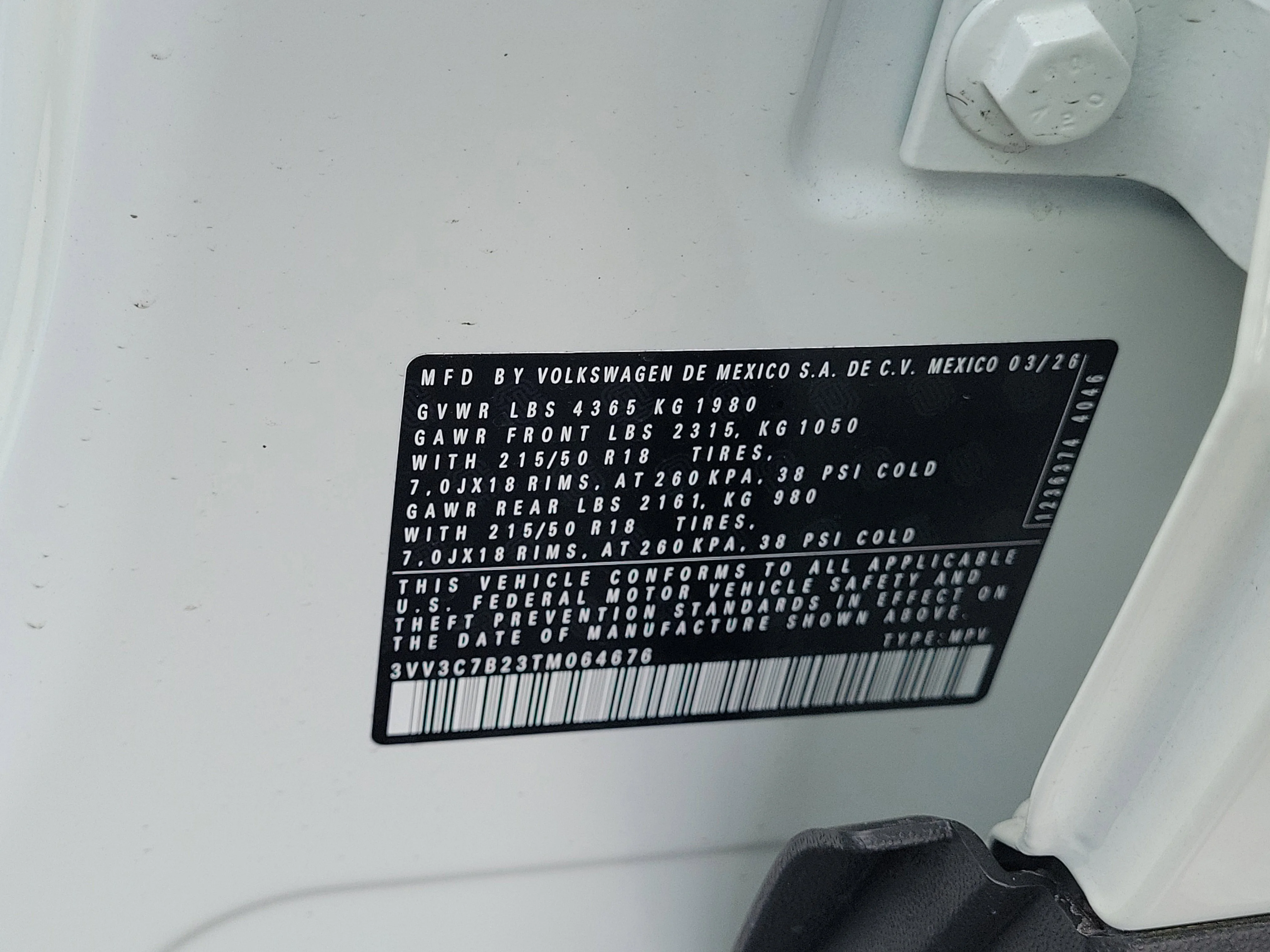 New 2026 White Volkswagen 1.5T SE Black image 32